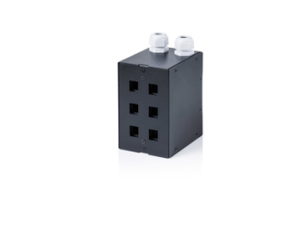 DIGITUS Kupfer Hutschienen verteiler, 6 Port, Schwarz