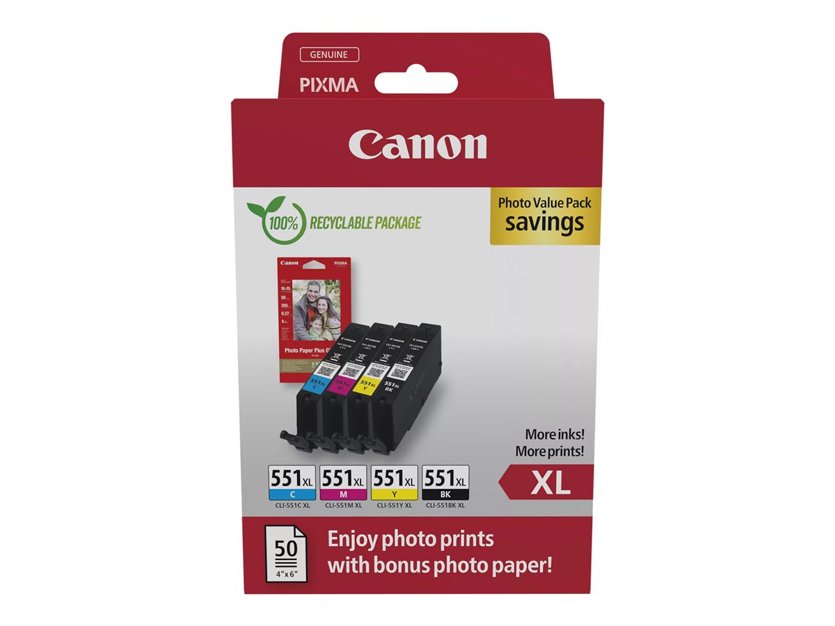 Canon CLI-551XL CMYBK Photo Value Pack - 4er-Pack