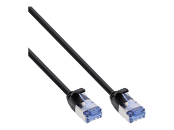 InLine Patchkabel slim - UFTP PiMf - Cat.6A - schwarz - 2m