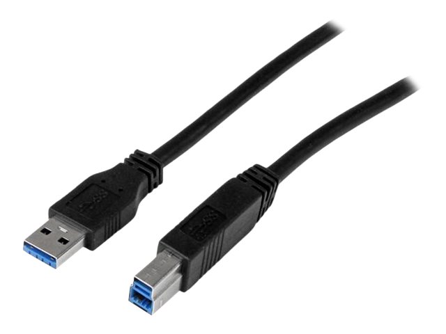 StarTech.com 2m zertifiziertes USB 3.0 SuperSpeed Kabel A auf B - Schwarz - USB 3 Anschlusskabel - SteckerStecker - USB-Kabel - USB Type B (M)