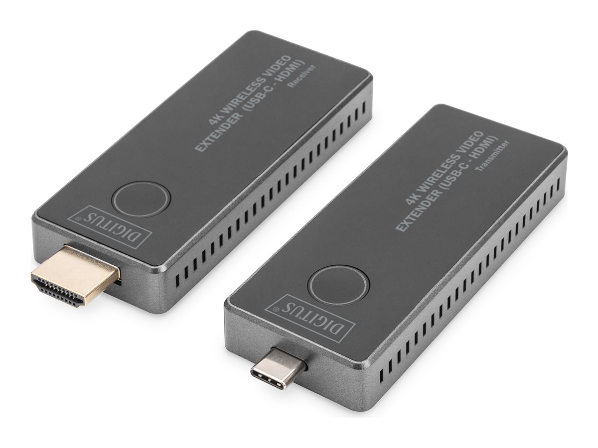DIGITUS 4K Wireless Video Extender Set, 30 m (USB-C - HDMI), 4K30Hz