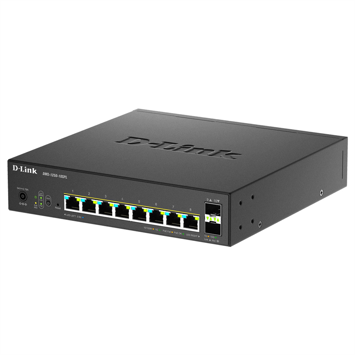 D-Link DMS 1250-10SPL - Switch - L2+ - Smart - 2 x 1010010002.5G (PoE++)