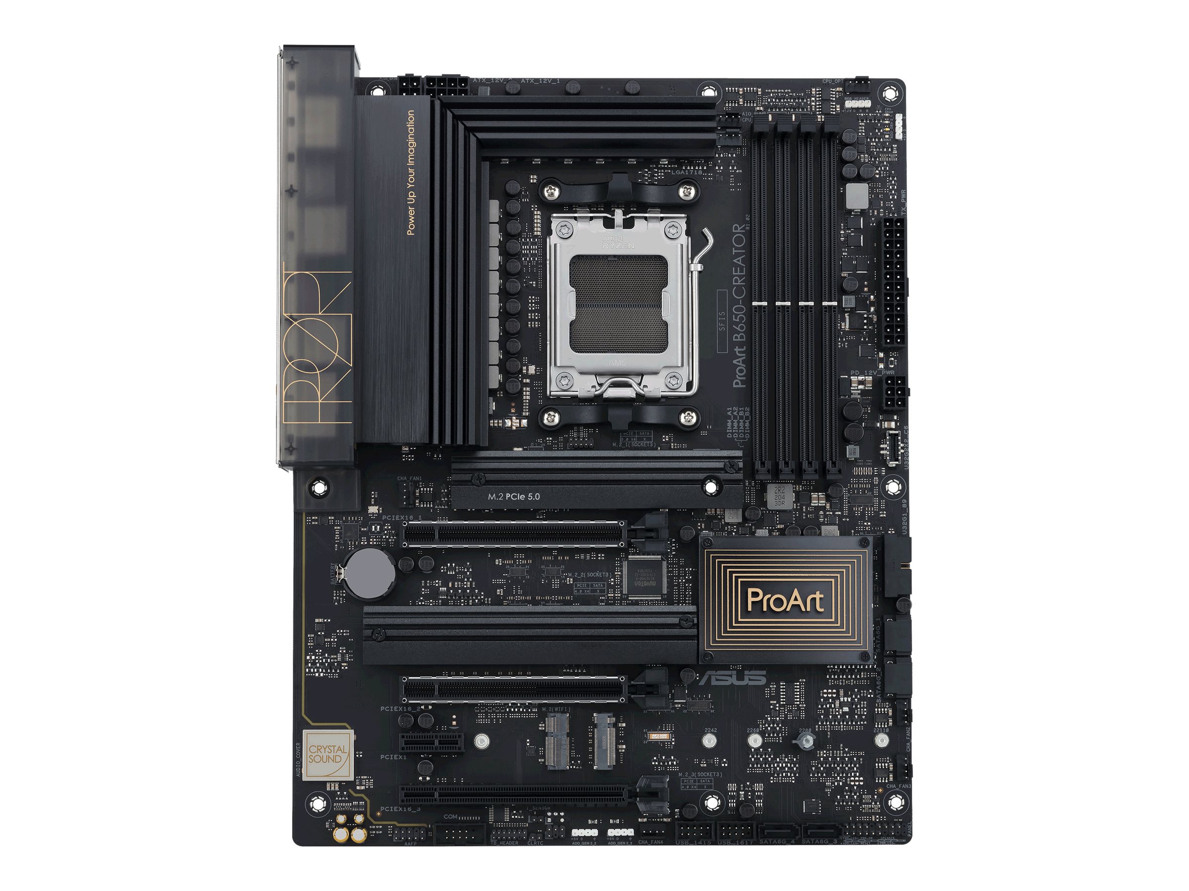 ASUS ProArt B650-CREATOR - Motherboard - ATX - Socket AM5 - AMD B650 Chipsatz - USB 3.2 Gen 1, USB 3.2 Gen 2, USB-C 3.2 Gen2, USB-C 3.2 Gen 2x2 - Gigabit LAN, 2.5 Gigabit LAN - Onboard-Grafik (CPU erforderlich)