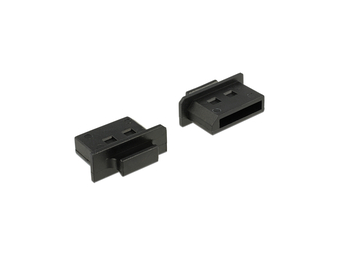 Delock Dust Cover for Displayport - Schutzumschlag - Schwarz (Packung mit 10)