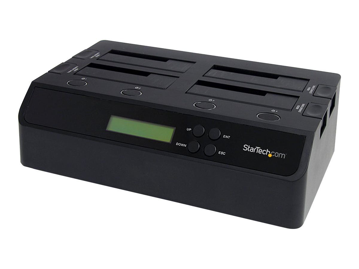 StarTech.com 4 Bay Festplatten Kopierstation USB 3.0  eSATA auf SATA - HDD 13 Duplikator - Standalone Festplattenkloner - Festplattenduplikator - 4 Schächte (SATA-300)