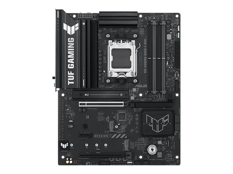 ASUS TUF GAMING B850-E WIFI - Motherboard - ATX - Socket AM5 - AMD B850 Chipsatz - USB-C 3.2 Gen2, USB 3.2 Gen 1, USB 3.2 Gen 2, USB-C 3.2 Gen 2x2, USB4 - Wi-Fi 6E, 2.5 Gigabit LAN, Bluetooth - Onboard-Grafik (CPU erforderlich)