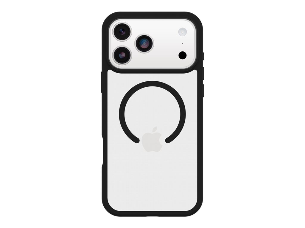 OtterBox React Series - Hintere Abdeckung für Mobiltelefon - MagSafe-Kompatibilität - Kunststoff - Black Crystal (transparentschwarz)
