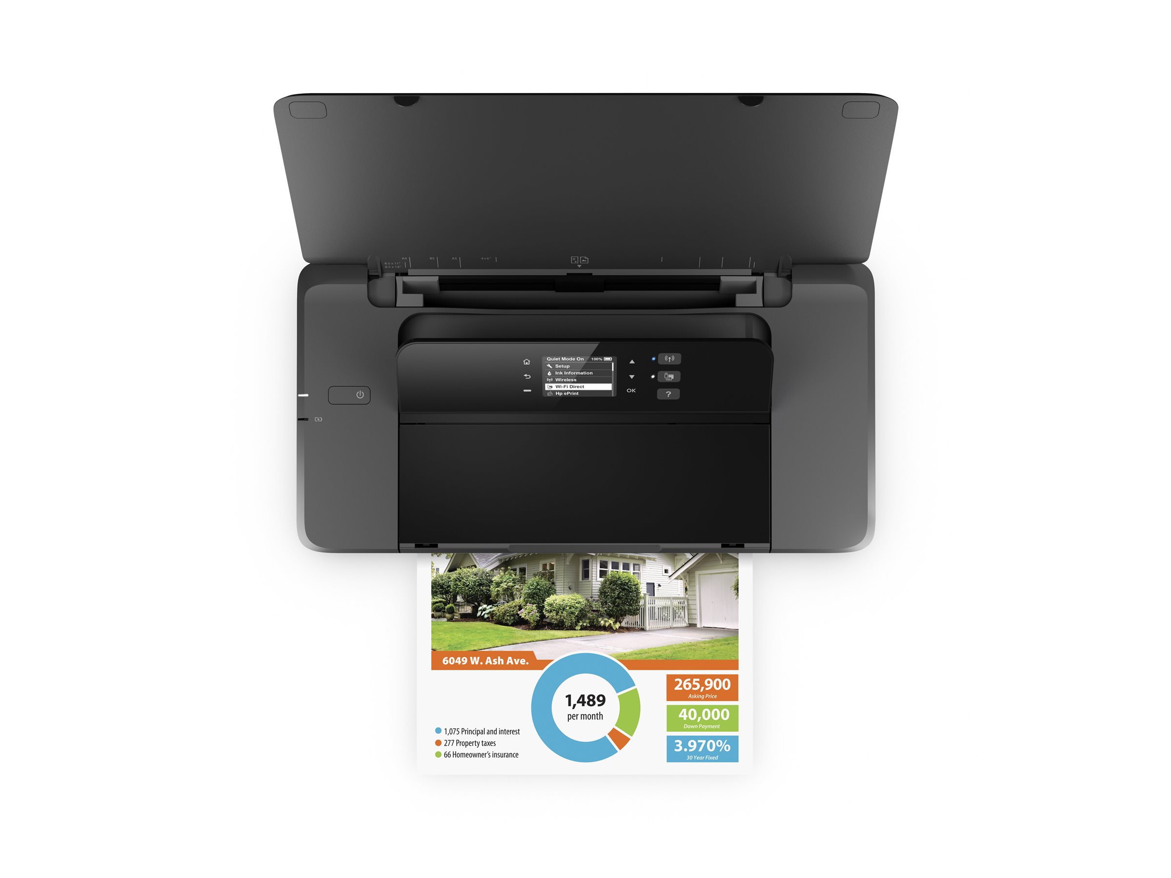 HP Officejet 200 Mobile Printer - Drucker - Farbe - Tintenstrahl - A4Legal - 1200 x 1200 dpi - bis zu 20 SeitenMin. (einfarbig)