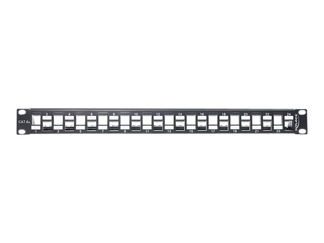 Delock Patch Panel - Schwarz - 1U - 48.3 cm (19")