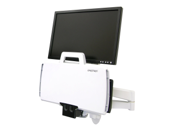 Ergotron 200 Series - Befestigungskit (Gelenkarm, Tastaturablage mit linkerrechter Mausablage, Barcode-Scanner-Halter) - für LCD-Display  PC-Ausrüstung - Stahl - weiß - Bildschirmgröße bis zu 61 cm (bis zu 24 Zoll)