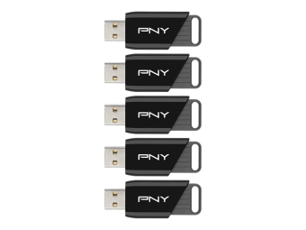 PNY Attaché X - USB-Flash-Laufwerk - 64 GB - USB 3.2 Gen 1 (Packung mit 5)