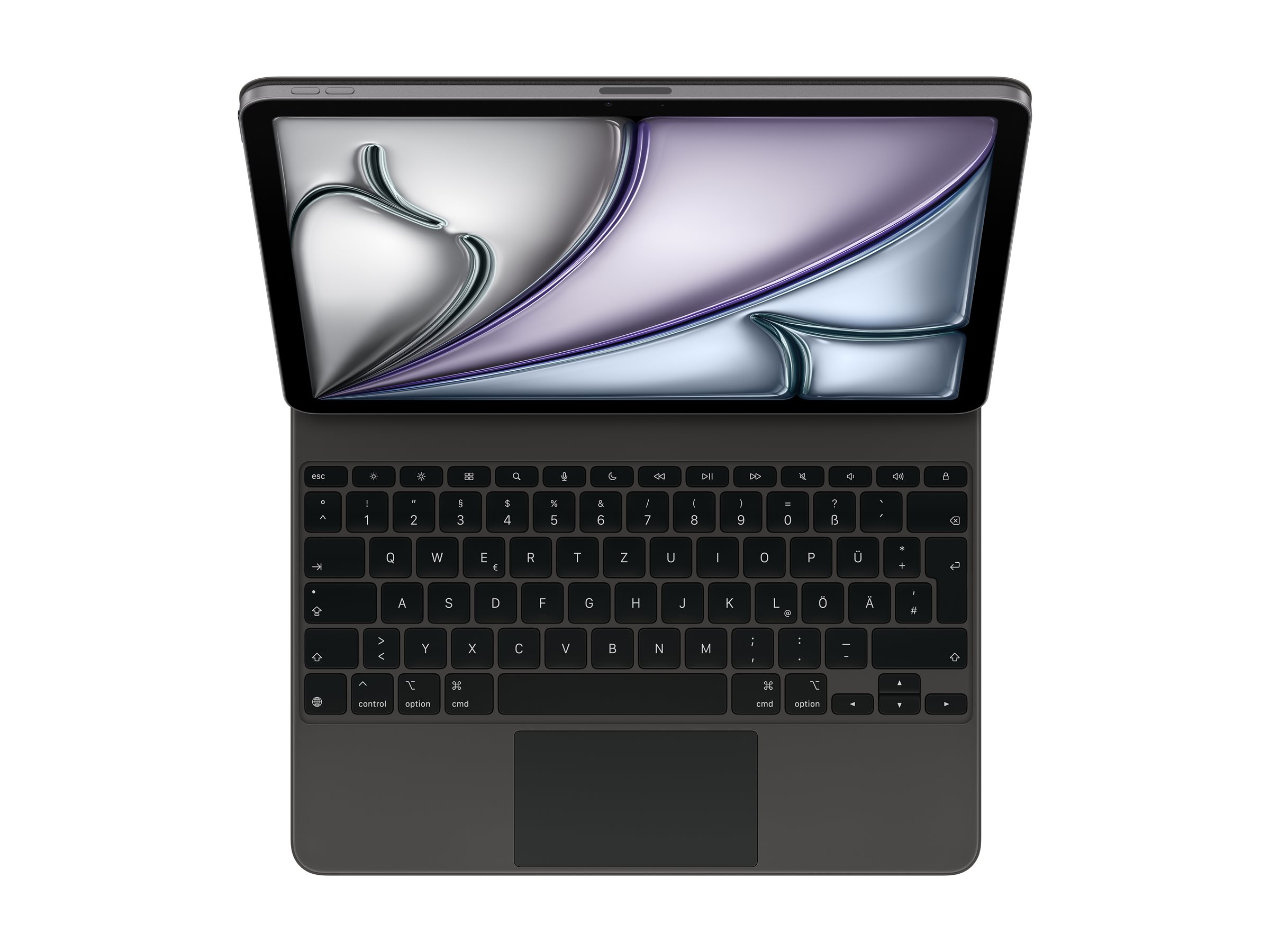 Apple Magic Keyboard - Tastatur und Foliohülle - mit Trackpad - Apple Smart connector - QWERTZ - Deutsch - Schwarz - für 13-inch iPad Air (M2, M3)