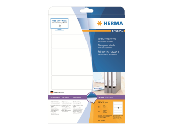 HERMA Special - Papier - matt - permanent selbstklebend - weiß - 192 x 38 mm 175 Etikett(en) (25 Bogen x 7)