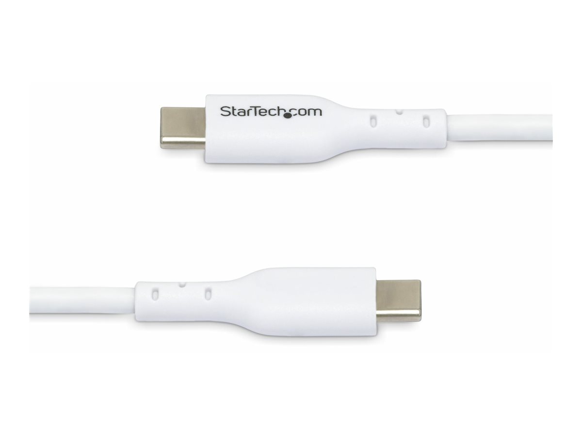 StarTech.com StarTech 2m (6.6ft) White USB-C Charging Cable, USB C Cable, USB 2.0 Type-C Laptop Charger Cord, 60W 3A Power Delivery, TPE Jacket, USB-C Data Transfer Cable, MM - USB-Kabel - USB-C (M)
