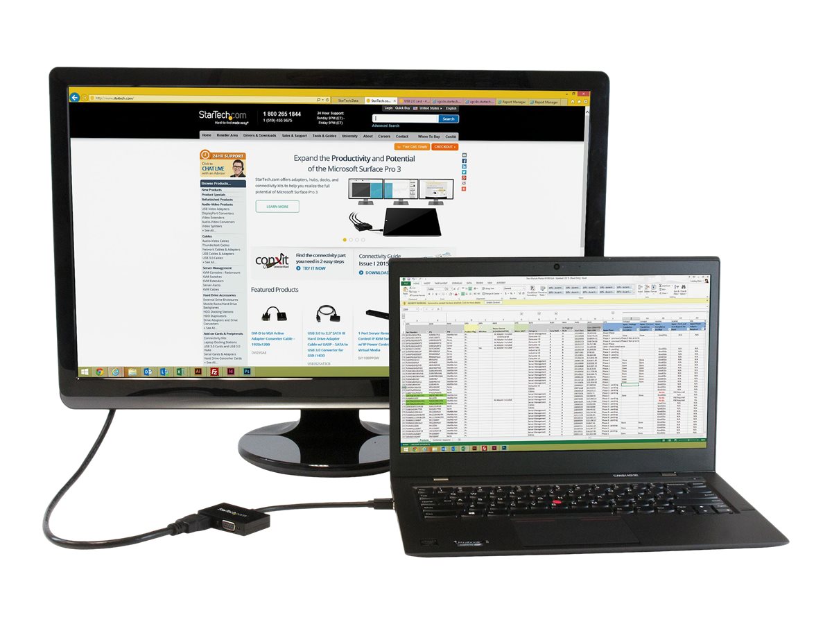 StarTech.com Reise AV Adapter 2-in-1 Mini DisplayPort auf HDMI oder VGA Konverter