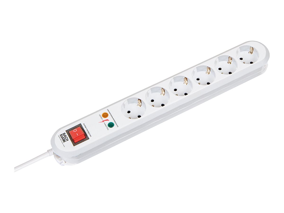 Bachmann SMART - Steckdosenleiste - Wechselstrom 250 V - 3680 Watt - Eingabe, Eingang power CEE 77 - Ausgangsanschlüsse 6 (power CEE 73)