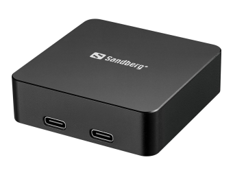 SANDBERG 3in1 - Induktive Power Bank - 5000 mAh - 18.5 Wh - 20 Watt - 3 A - PD - 2 Ausgabeanschlussstellen (USB-C)
