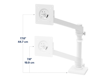 Ergotron NX - Befestigungskit (Arm-Einheit, Befestigungsmaterialien, Basis, Stange, Pivot) - für Monitor - weiß - Bildschirmgröße bis zu 86,4 cm (bis zu 34 Zoll)