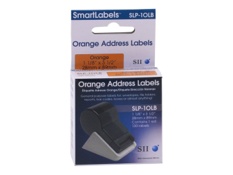 Seiko Instruments Orange - 28 x 89 mm 130 Etikett(en) Adressetiketten