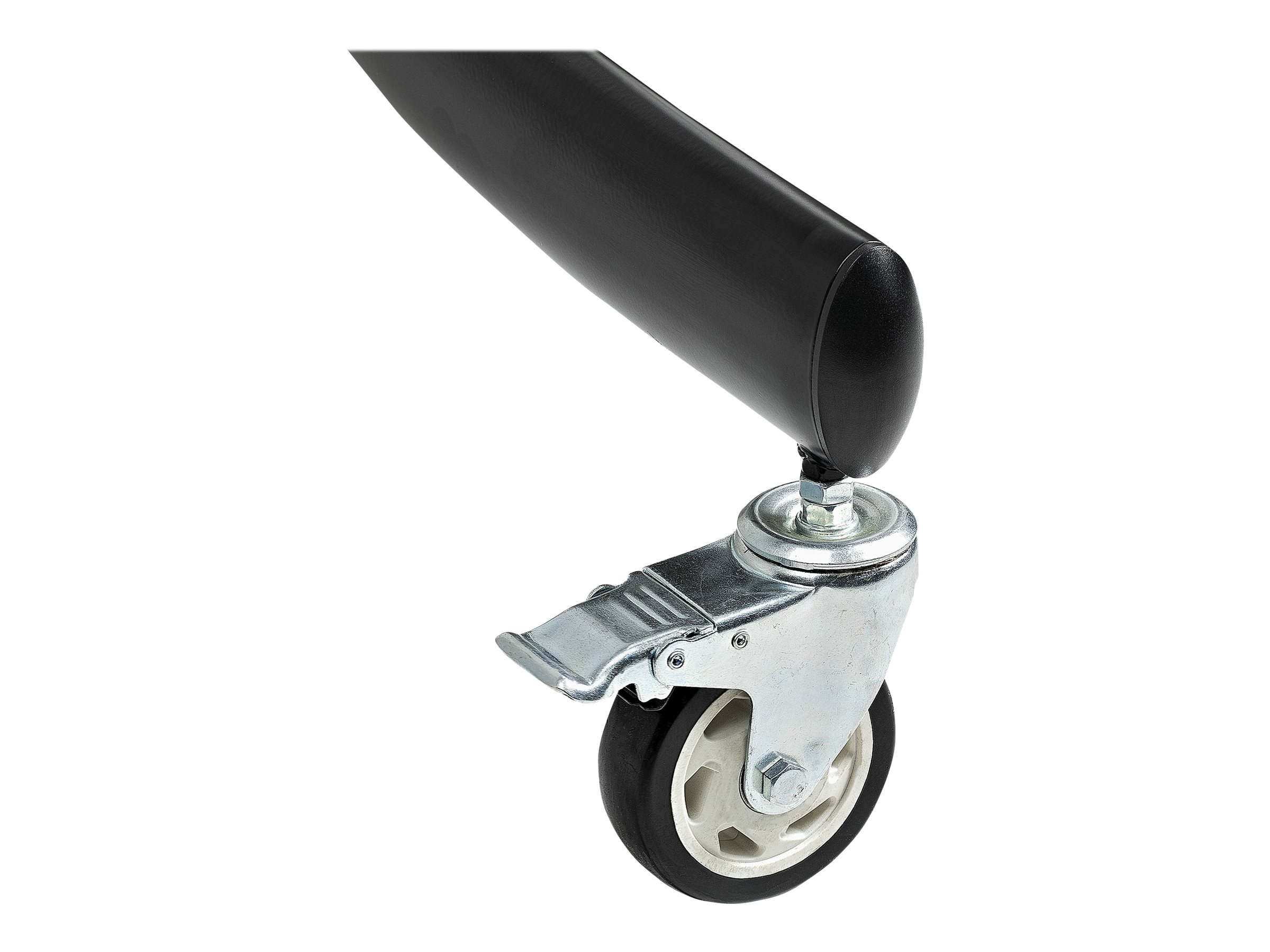 StarTech.com Doppel TV Ständer mit rollen für 37-60 Zoll VESA Bildschirme jeweils bis 50kg - HöhenverstellbarerSchwenkbarer TV Rollwagen - Präsentationswagen für zwei TVs mit Ablage -  (STNDMTVDUO)