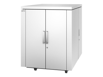 APC NetShelter CX Secure Soundproof Server Room in a Box Enclosure - Shock Packaging - Schrank Netzwerkschrank - mit Stromverteilungseinheit - weiß - 18U - 48.3 cm (19)