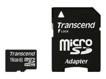 Transcend Flash-Speicherkarte (microSDHCSD-Adapter inbegriffen)