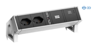 Bachmann DESK 2 - Steckdosenleiste - included mounting bracket - Eingabe, Eingang GST18 - Ausgangsanschlüsse 2 (2 x CEI 23-50 P 40, 24 pin USB-C)