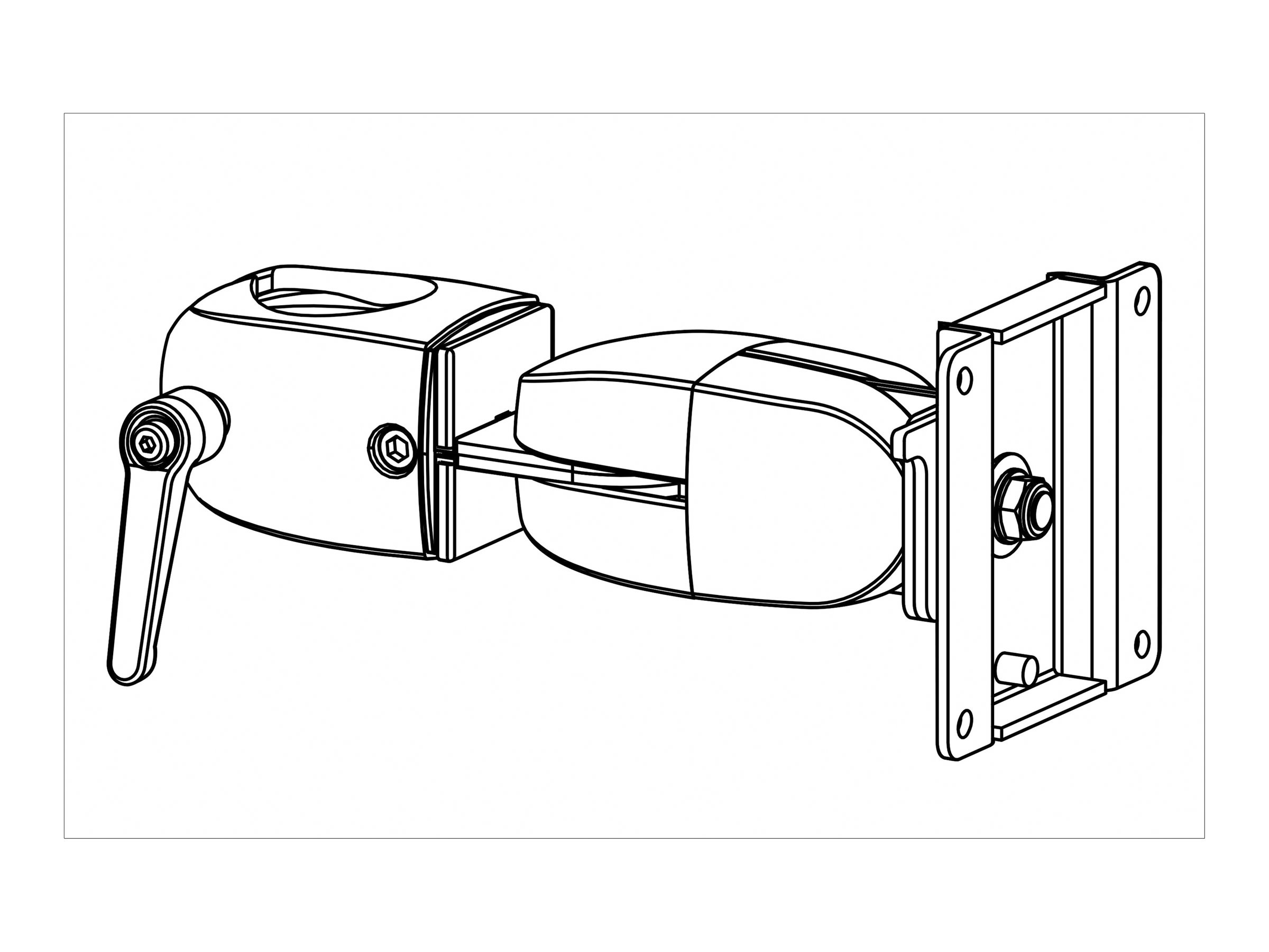 Ergotron Montagekomponente (Doppel-Klemmgelenk) - für LCD-Display - Schwarz - Bildschirmgröße bis zu 76,2 cm (bis zu 30 Zoll)