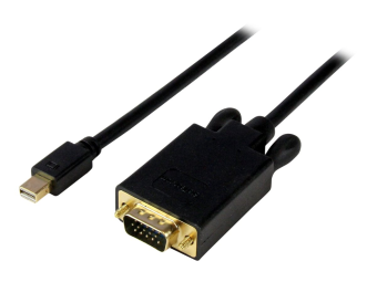 StarTech.com 1,8m Mini DisplayPort auf VGA Kabel - mDP auf VGA Adapter Konverter bis zu 1920x1200 - StSt - Schwarz - Adapterkabel - Mini DisplayPort (M)