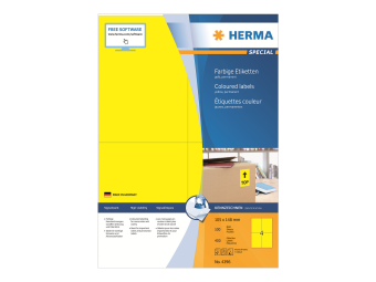 HERMA Special - Papier - matt - permanent selbstklebend - Gelb - A6 (105 x 148 mm)