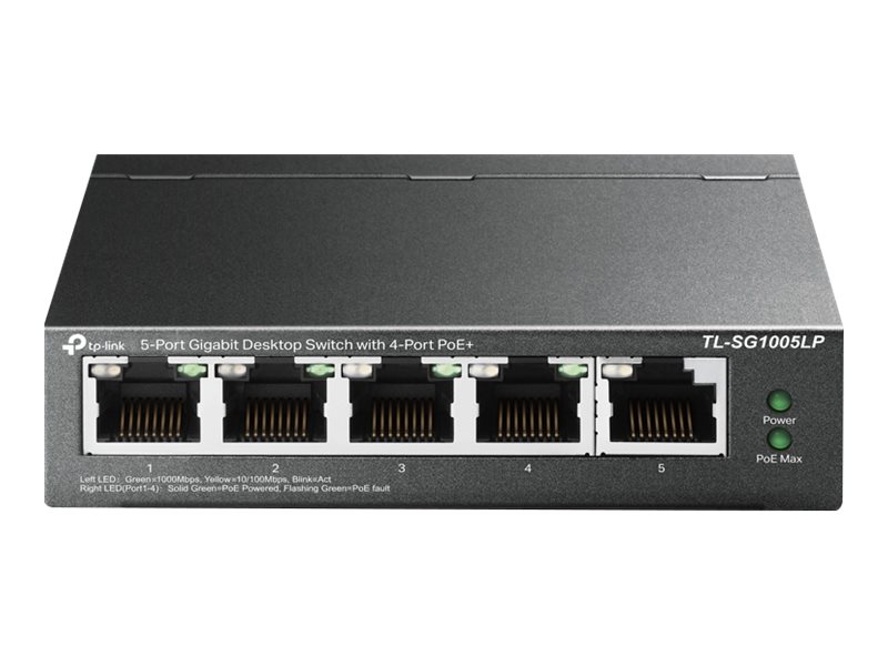 TP-LINK TL-SG1005LP - V1 - Switch - unmanaged - 5 x 101001000 (4 PoE+)