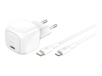 Belkin BoostCharge - Netzteil - kompakt - 30 Watt - Power Delivery 3.1 (24 pin USB-C)