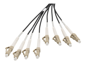 DIGITUS Vorkonfektionierte Glasfaser Universal Breakout Kabel, Multimode OM4, 8 Fasern, LCUPC - LCUPC