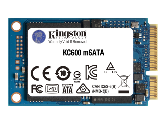 Kingston KC600 - SSD - verschlüsselt - 256 GB - intern - mSATA - SATA 6Gbs - 256-Bit-AES - TCG Opal Encryption, Self-Encrypting Drive (SED)