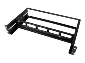 StarTech.com 19 DIN Rail Rackmount Kit einstellbar mit HutschieneMini G-Schiene - Rack-Schienen-Kit - Schwarz - 2U - 48.3 cm (19)