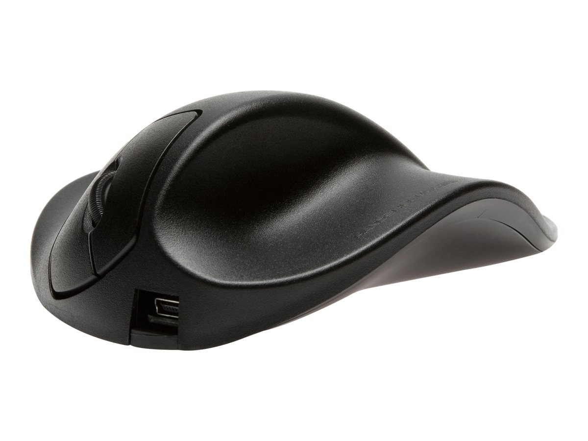 Bakker HandShoeMouse Small - Maus - ergonomisch - Für Rechtshänder - 3 Tasten - kabellos - kabelloser Empfänger (USB)