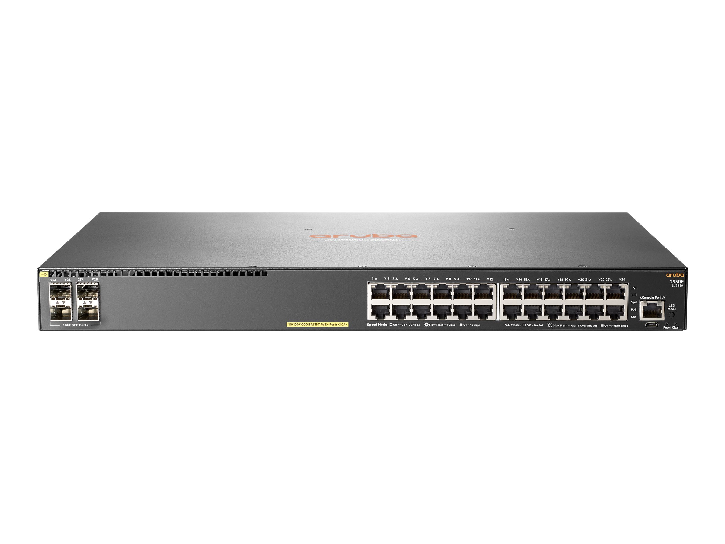 HPE Aruba 2930F 24G PoE+ 4SFP - Switch - L3 - managed - 24 x 101001000 (PoE+)