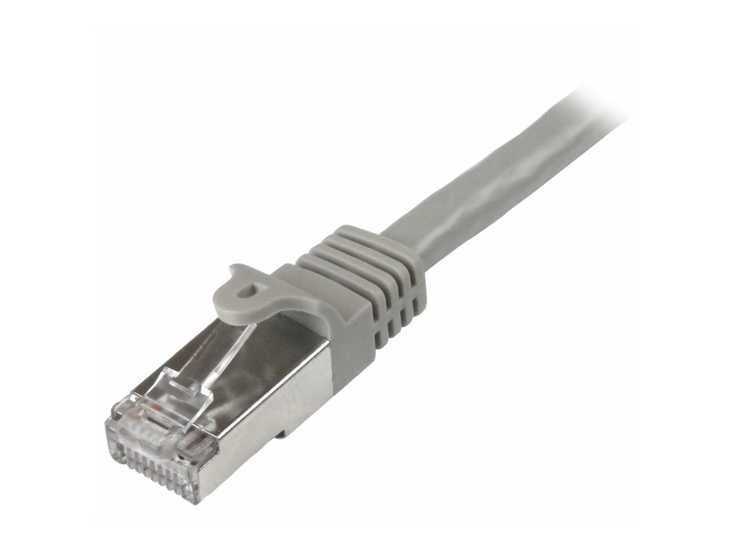 StarTech.com Startech 50cm CAT6 Ethernet Cable, 10 Gigabit Shielded Snagless RJ45 100W PoE Patch Cord, CAT 6 10GbE SFTP Network Cable wStrain Relief, Grey, Wiring is UL CertifiedTIA - Category 6 - 26AWG (N6SPAT50CMGR)