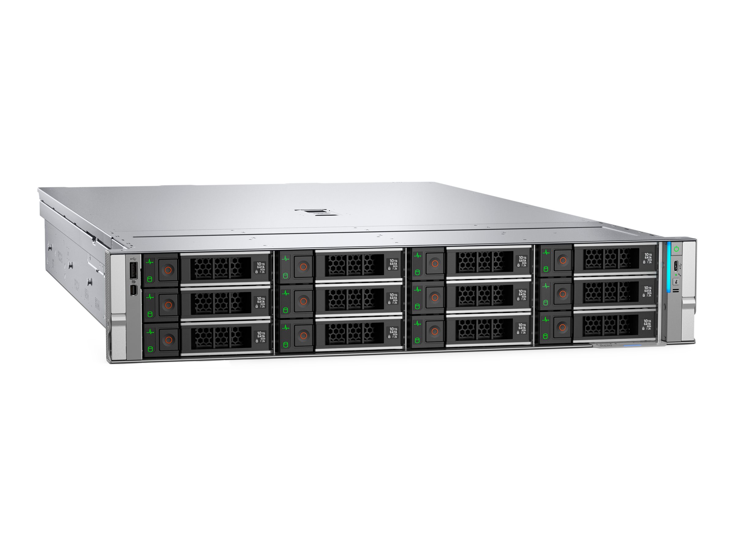 Dell PowerEdge R570 - Server - Rack-Montage - 2U - 1-Weg - 1 x Xeon 6517P  3.2 GHz - RAM 32 GB - SAS - Hot-Swap 6.4 cm (2.5")