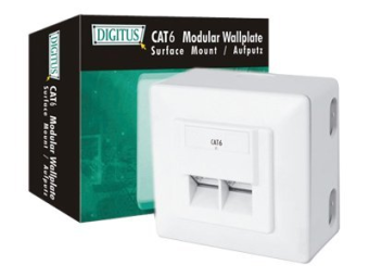 DIGITUS CAT 6, Klasse E, Datendose, Aufputz, geschirmt