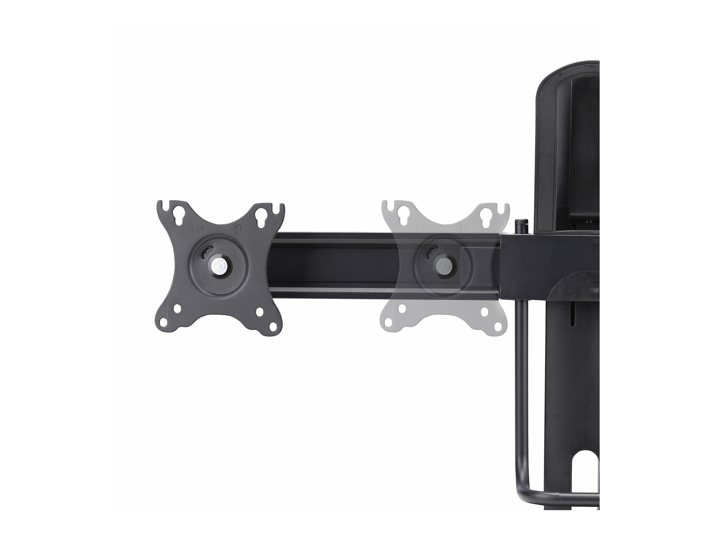 StarTech.com Crossbar Dual Monitor Desk Stand, Double 27inch ScreensVESA - Aufstellung - für 2 Monitore - Kunststoff, Aluminium, Stahl - Schwarz - Bildschirmgröße 43.2-68.6 cm (17"-27")