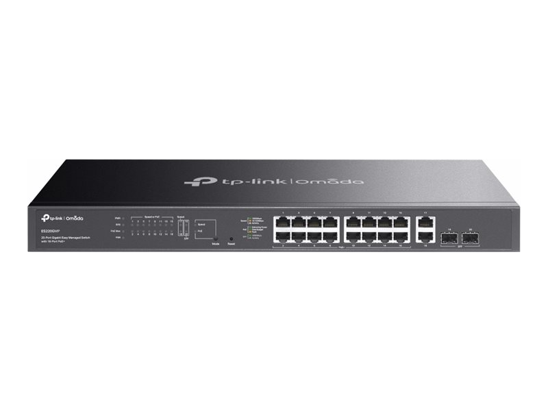 TP-LINK Omada ES220GMP V1.6 - Switch - managed - 16 x 101001000 (PoE+)