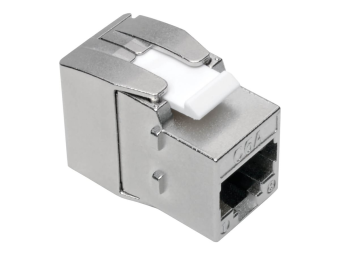 Eaton Tripp Lite Series Cat6aCat6Cat5e Toolless Keystone Jack RJ45, Shielded, Dust Cap PoEPoE+ Compliant, TAA