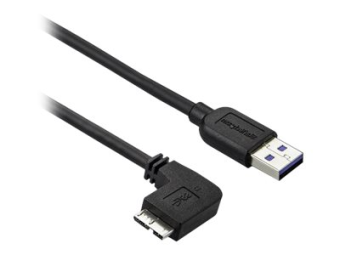 StarTech.com 2m Micro USB 3.0 Kabel - USB A zu links gewinkeltes Micro B USB Anschlusskabel - MM - USB 3.1 Gen 1 (5 Gbits)
