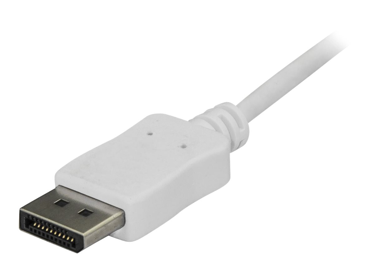 StarTech.com StarTech 6ft1.8m USB C to DisplayPort 1.2 Cable 4K 60Hz, USB-C to DisplayPort Adapter Cable HBR2, USB Type-C DP Alt Mode to DP Monitor Video Cable, Works with Thunderbolt 3, White - USB-C Male to DP Male (CDP2DPMM6W)