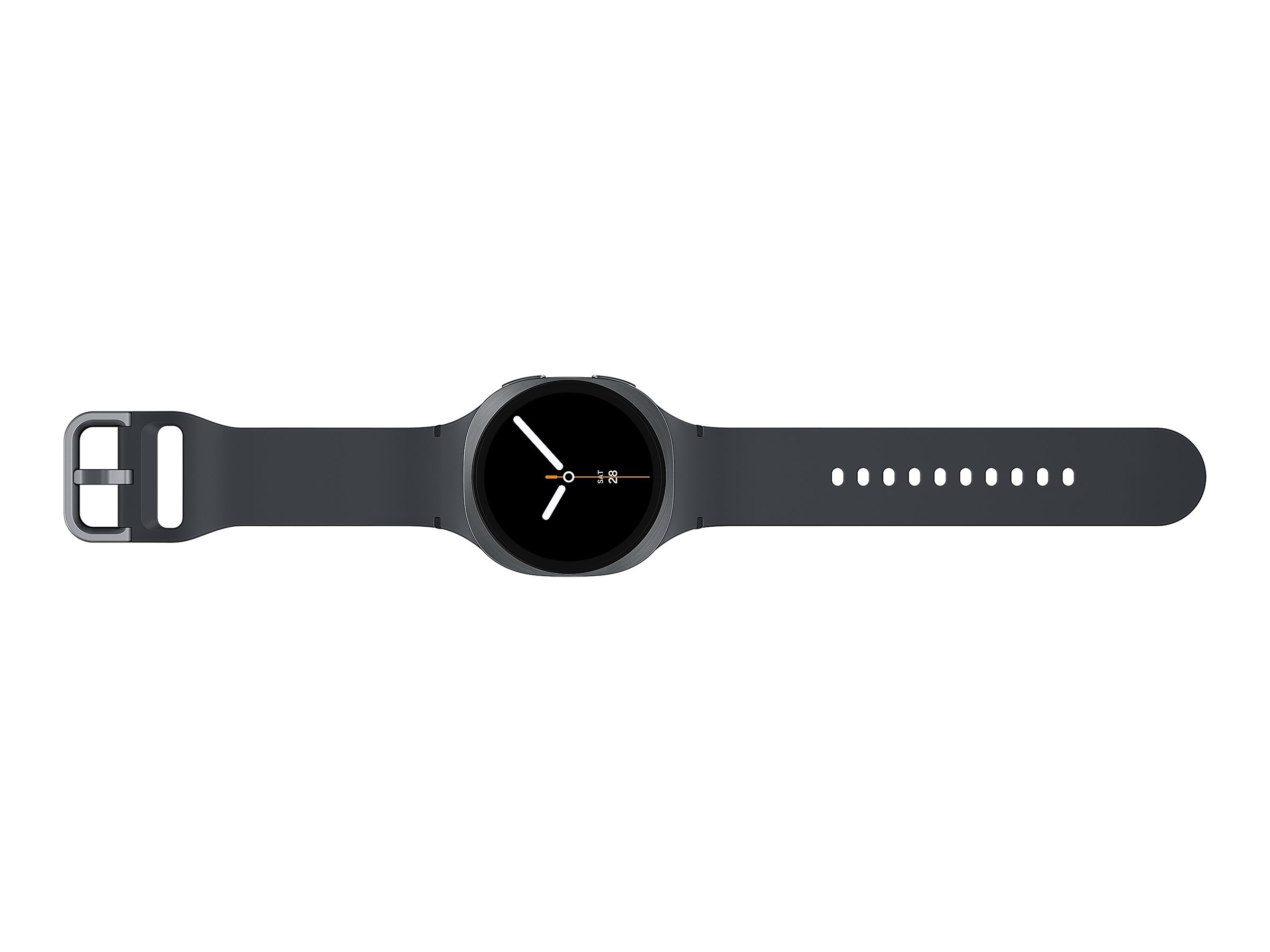 Samsung Galaxy Watch8 - 40 mm - Carbon-Schwarz - intelligente Uhr mit Sportband - Gummi - Graphit - Bandgröße SM - Anzeige 3.4 cm (1.34")