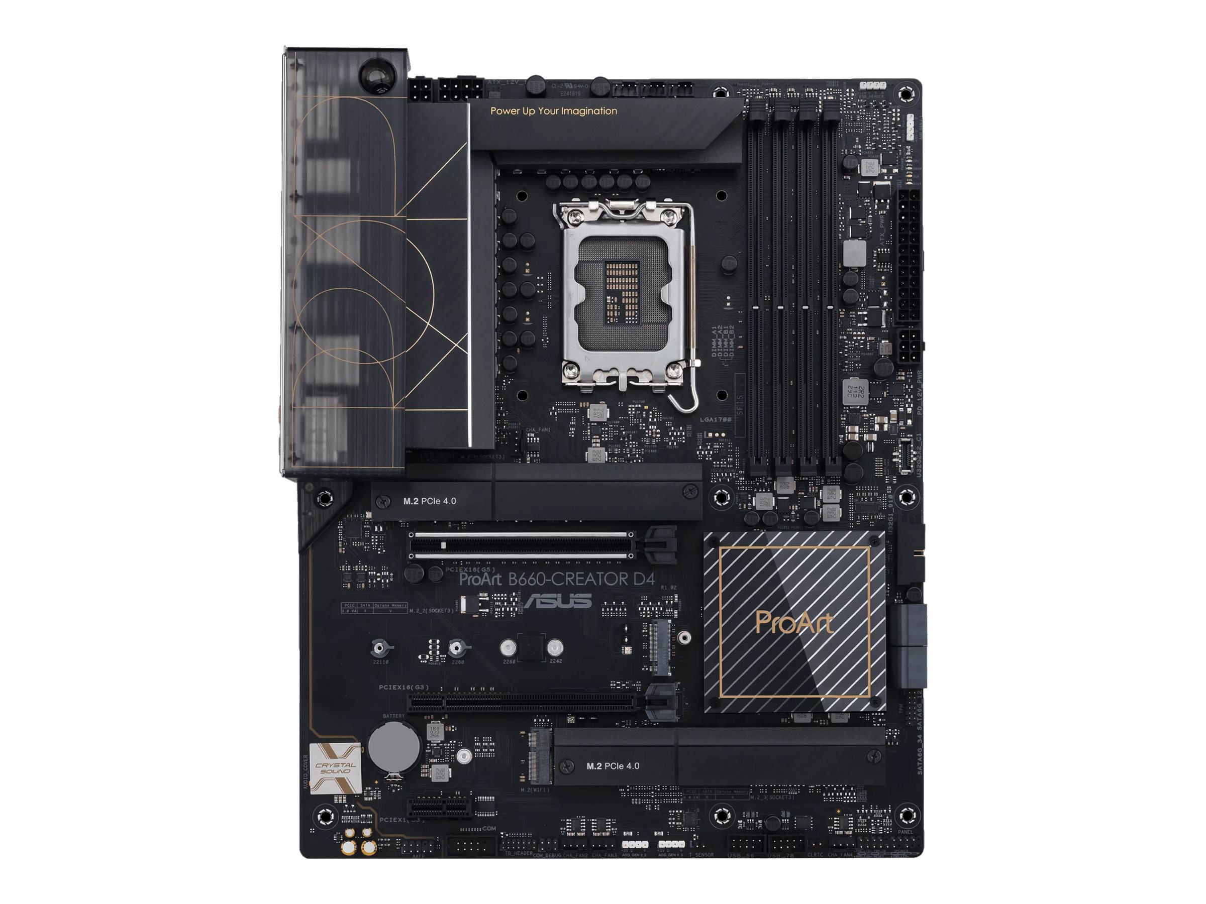 ASUS ProArt B660-CREATOR D4 - Motherboard - ATX - LGA1700-Sockel - B660 Chipsatz - USB-C Gen2, USB 3.2 Gen 1, USB-C Gen 2x2 - Gigabit LAN, 2.5 Gigabit LAN - Onboard-Grafik (CPU erforderlich)