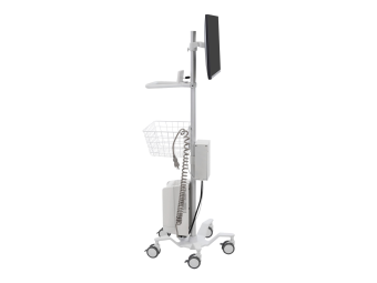 Ergotron Pole Cart - Wagen - für LCD-DisplayTablet - hochweiß - Bildschirmgröße bis zu 61 cm (bis zu 24 Zoll)