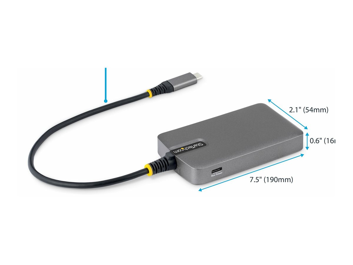 StarTech.com Hub - 4 x USB 3.2 Gen 1 + 1 x USB-C + 1 x USB-C 3.2 Gen 1
