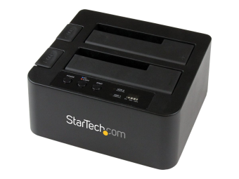 StarTech.com Dual-Bay Festplatten-Kopierer, USB 3.0   eSATA ClonerDock - Speicher-Controller mit Netzanzeige - 2.5", 3.5" (6.4 cm, 8.9 cm)